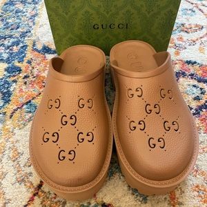 Gucci Platform Perforated G Sandals